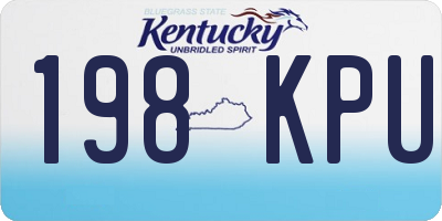 KY license plate 198KPU