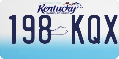 KY license plate 198KQX