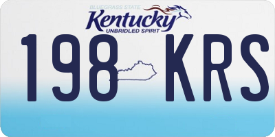 KY license plate 198KRS