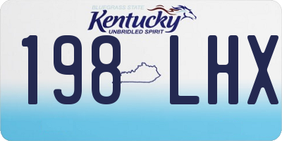 KY license plate 198LHX