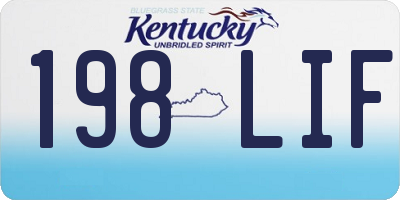 KY license plate 198LIF