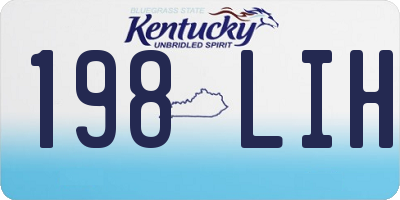 KY license plate 198LIH