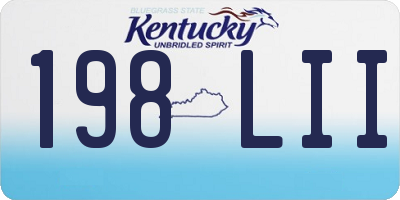 KY license plate 198LII