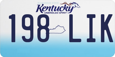 KY license plate 198LIK