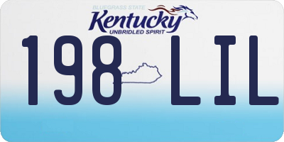 KY license plate 198LIL