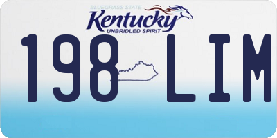 KY license plate 198LIM