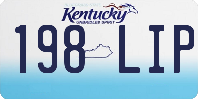 KY license plate 198LIP