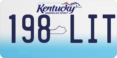 KY license plate 198LIT