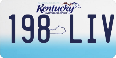 KY license plate 198LIV