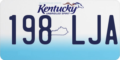 KY license plate 198LJA