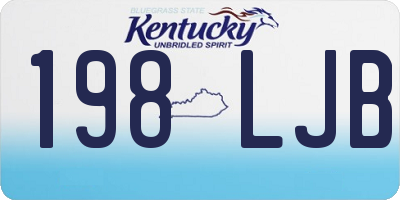 KY license plate 198LJB