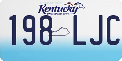 KY license plate 198LJC