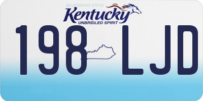 KY license plate 198LJD