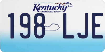 KY license plate 198LJE