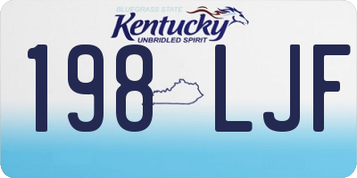 KY license plate 198LJF
