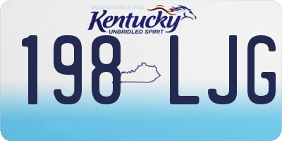 KY license plate 198LJG