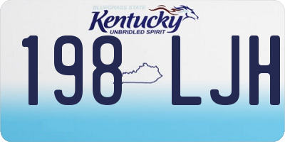 KY license plate 198LJH
