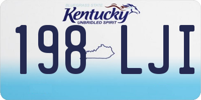 KY license plate 198LJI