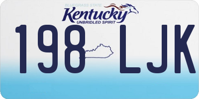 KY license plate 198LJK