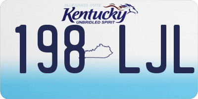 KY license plate 198LJL