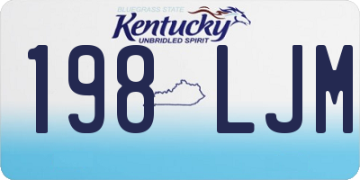 KY license plate 198LJM