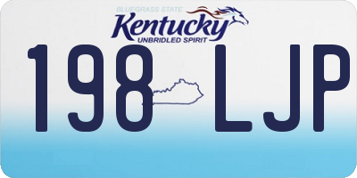 KY license plate 198LJP