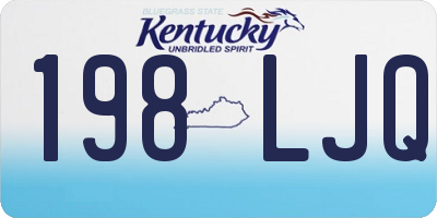 KY license plate 198LJQ