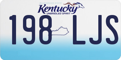 KY license plate 198LJS