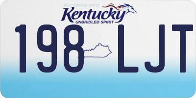 KY license plate 198LJT