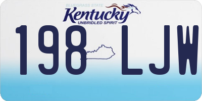 KY license plate 198LJW
