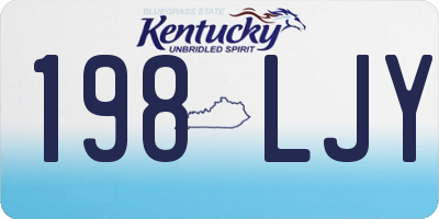 KY license plate 198LJY