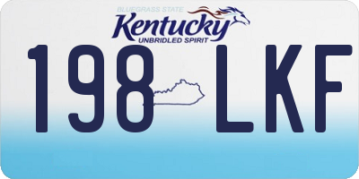 KY license plate 198LKF