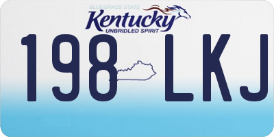 KY license plate 198LKJ