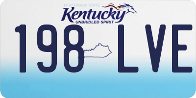 KY license plate 198LVE