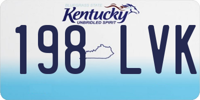 KY license plate 198LVK