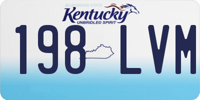 KY license plate 198LVM