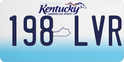 KY license plate 198LVR