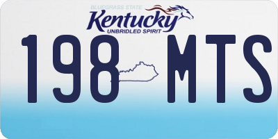 KY license plate 198MTS