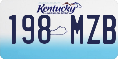 KY license plate 198MZB