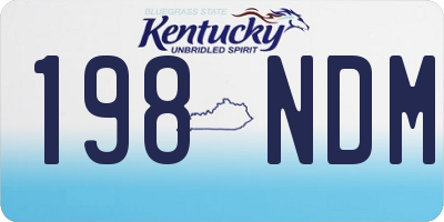 KY license plate 198NDM