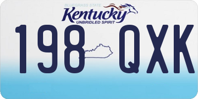 KY license plate 198QXK