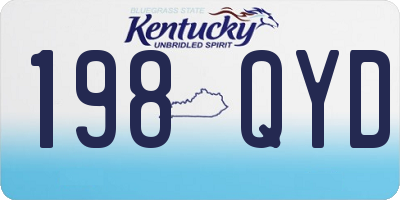 KY license plate 198QYD