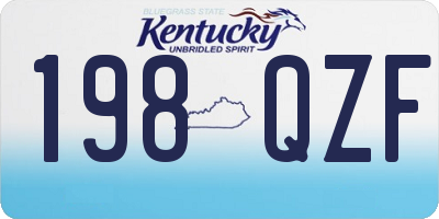 KY license plate 198QZF