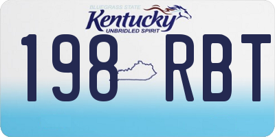 KY license plate 198RBT