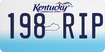 KY license plate 198RIP
