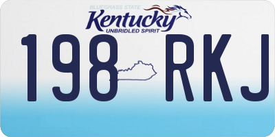 KY license plate 198RKJ