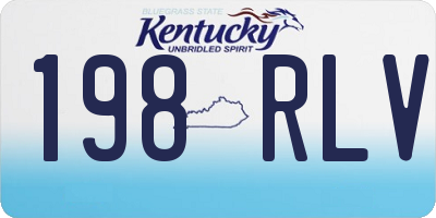 KY license plate 198RLV