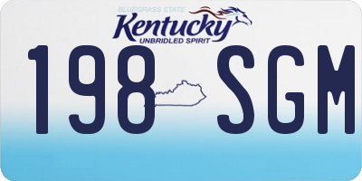 KY license plate 198SGM
