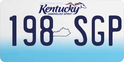 KY license plate 198SGP