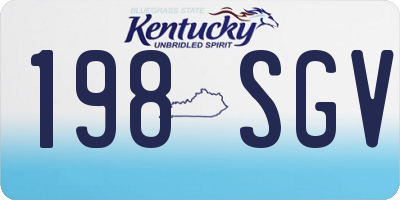 KY license plate 198SGV